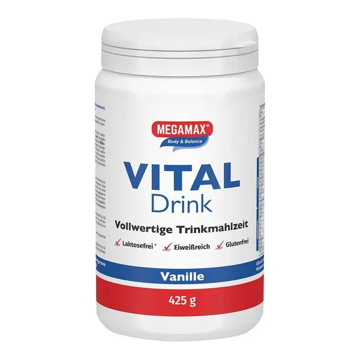 Megamax Vital Drink Vanille Pulver, 425 g