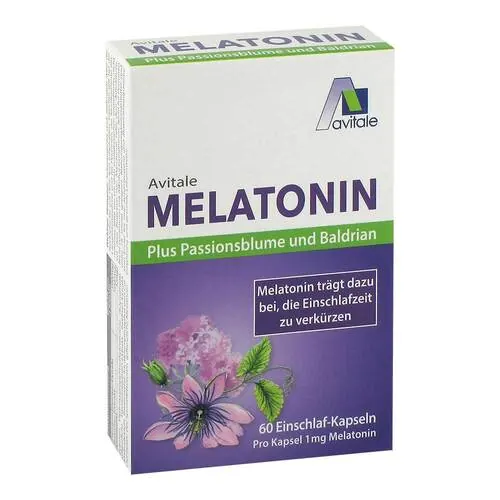 Melatonin + PASSIONSBLUME+Baldrian Kapseln, 60 St