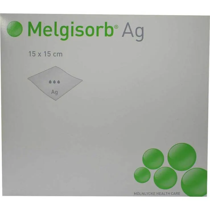 Melgisorb Ag Verband 15x15 cm, 10 St