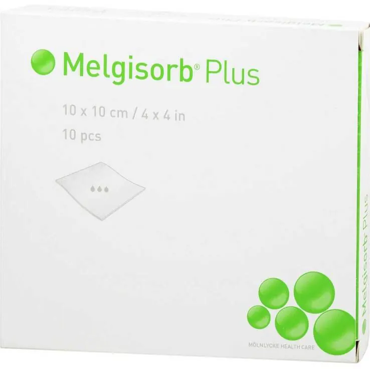 Melgisorb Plus Alginat Verband 10x10 cm steril, 10 St