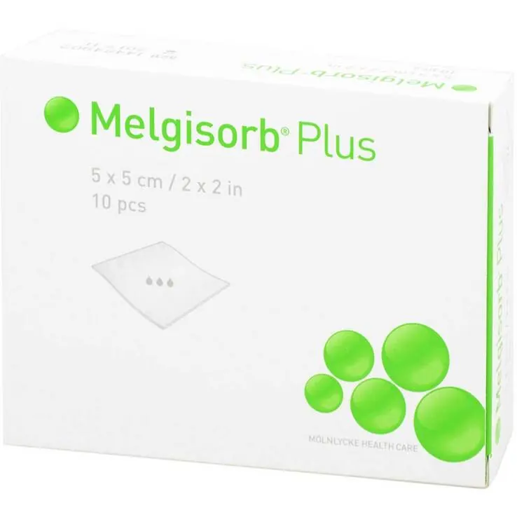Melgisorb Plus Alginat Verband 5x5 cm steril, 10 St