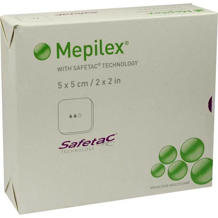 Mepilex 5x5cm Verband, 5 St