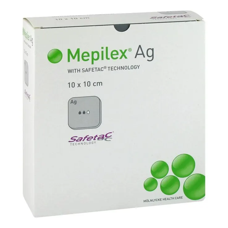 Mepilex Ag Schaumverband 10x10 cm steril, 10 St