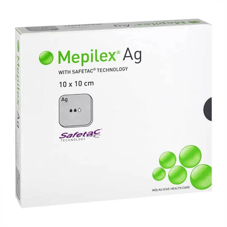 Mepilex Ag Schaumverband 10x10 cm steril, 5 St