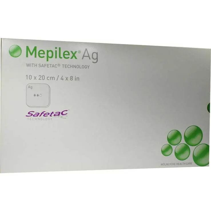 Mepilex Ag Verband 10x20cm s, 5 St