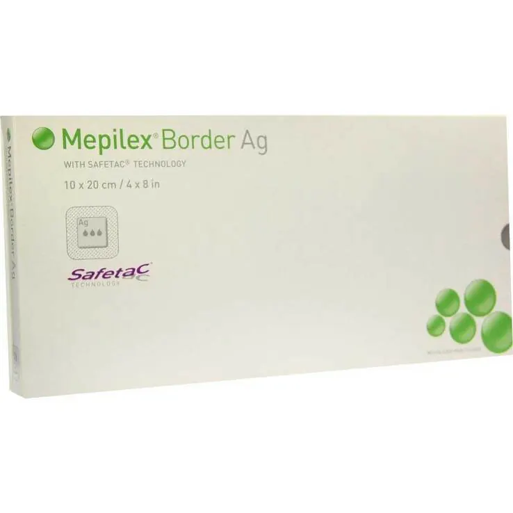Mepilex Border Ag Verband 10x20cm, 5 St