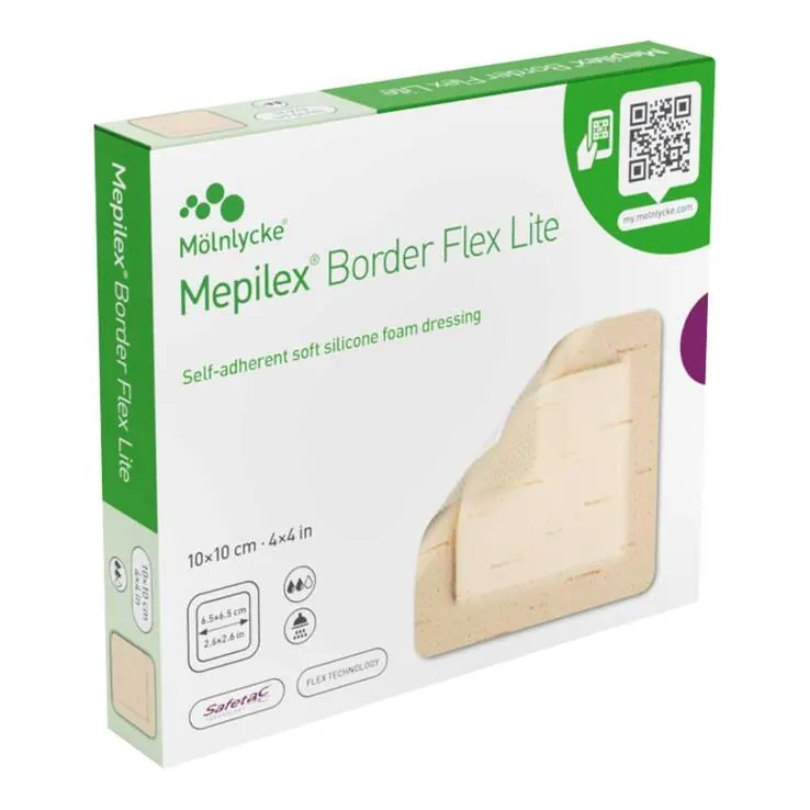 Mepilex Border Flex Lite Schaumverband 10x10 cm, 5 St