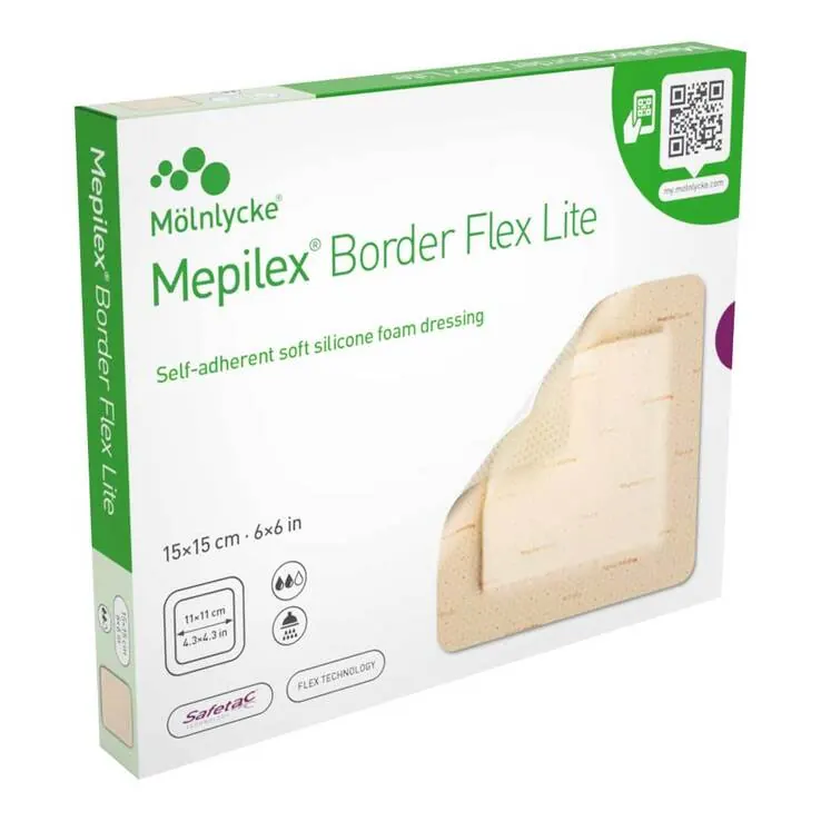 Mepilex Border Flex Lite Schaumverband 15x15 cm, 5 St