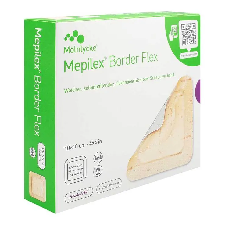 Mepilex Border Flex Schaumverband haft.10x10 cm, 5 St