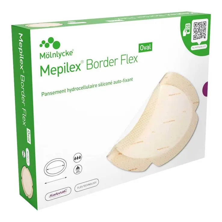 Mepilex Border Flex Schaumverband haft.13x16 cm oval, 5 St
