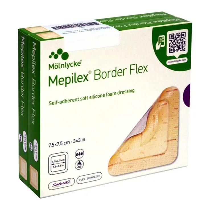 Mepilex Border Flex Schaumverband haft.7,5x7,5 cm, 10 St