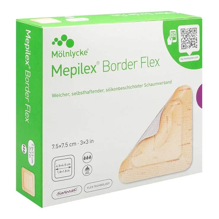 Mepilex Border Flex Schaumverband haft.7,5x7,5 cm, 5 St
