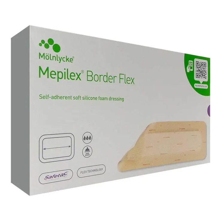 Mepilex Border Flex Schaumverband haftend 15x20 cm, 10 St