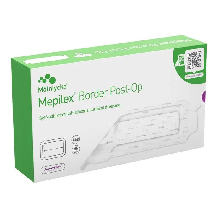 Mepilex Border Post-Op Schaumverband haftend 10x20 cm, 5 St