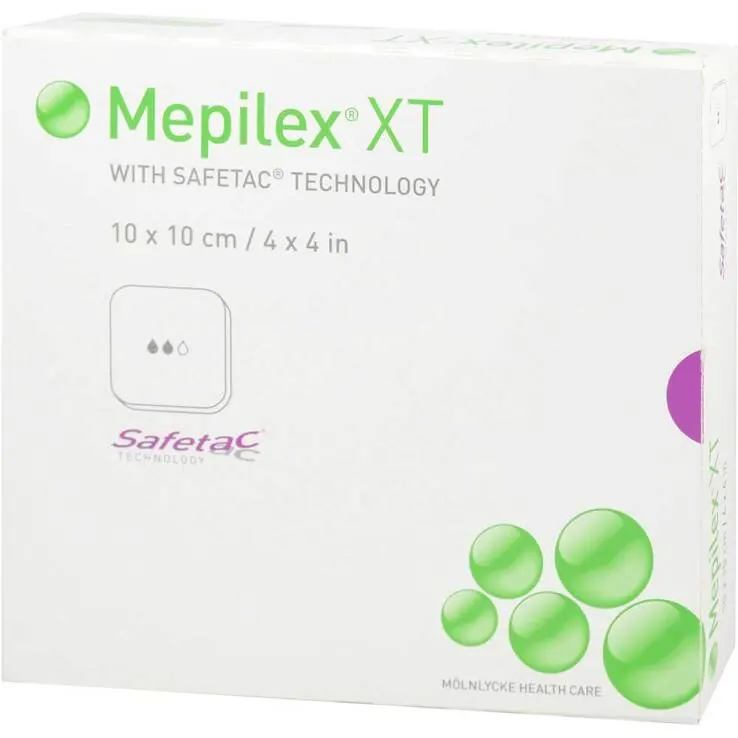 Mepilex XT 10x10 cm Schaumverband, 5 St