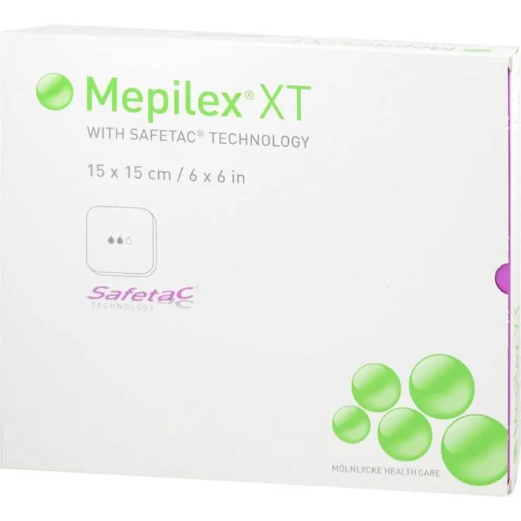 Mepilex XT 15x15 cm Schaumverband, 5 St