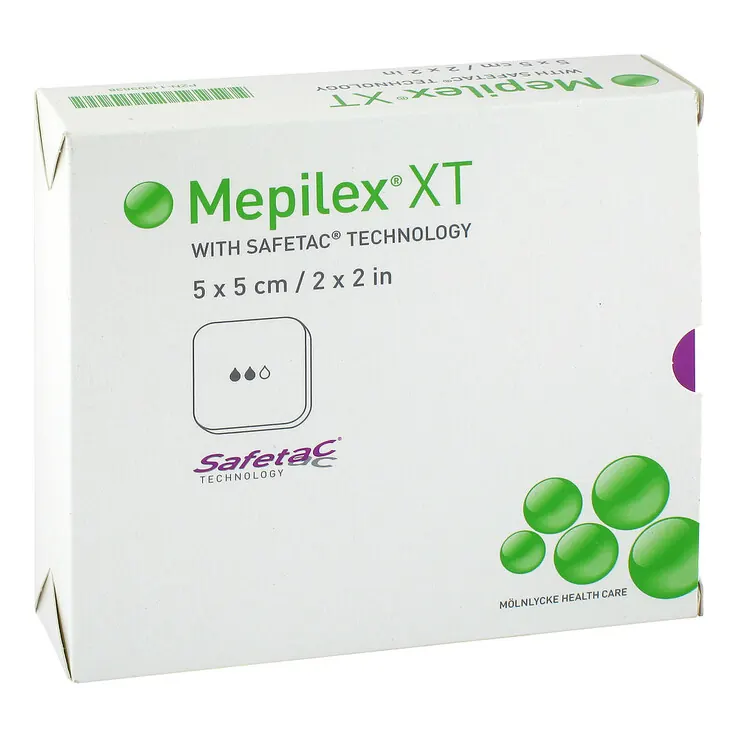 Mepilex XT 5x5 cm Schaumverband, 5 St