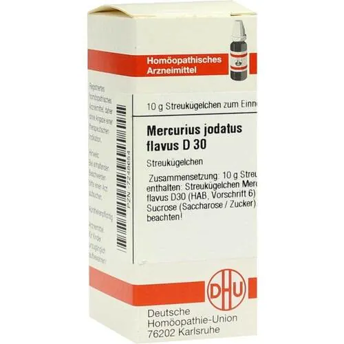Mercurius Jodatus flavus D 30 Globuli, 10 g