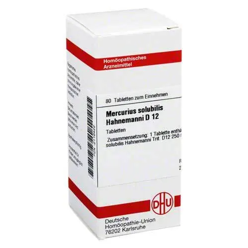 Mercurius Solubilisubilis Hahnemanni D 12 Tabletten, 80 St