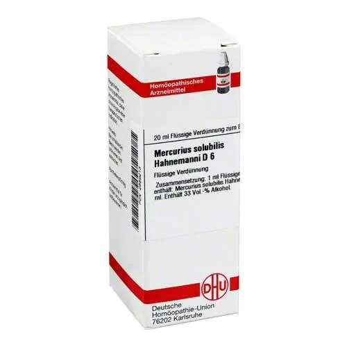 Mercurius Solubilisubilis Hahnemanni D 6 Dilution, 20 ml