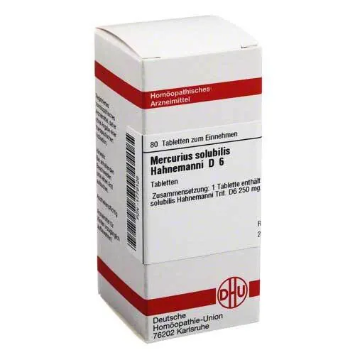 Mercurius Solubilisubilis Hahnemanni D 6 Tabletten, 80 St