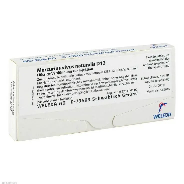 Mercurius vivus nat. D 12 Ampullen, 8X1 ml