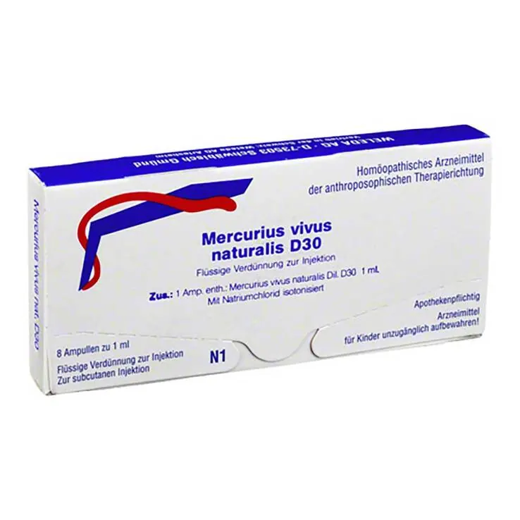 Mercurius vivus nat. D 30 Ampullen, 8X1 ml