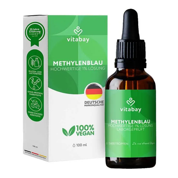 METHYLENBLAU HOCHWERTIGE 1% Lösung vegan, 100 ml