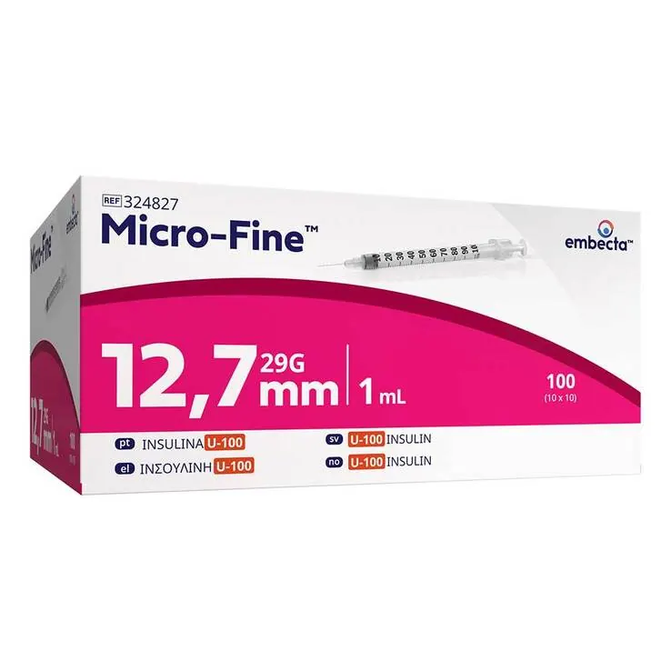 Micro-Fine Insulinspritze 1 ml U100 12,7 mm, 100 St
