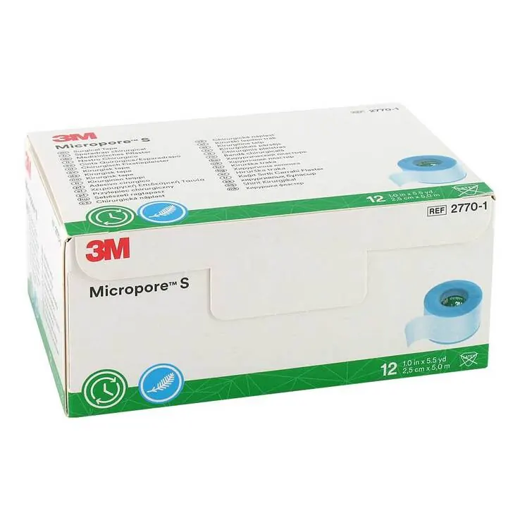 Micropore S Silikonrollenpflaster 2,5 cmx5 m, 12 St