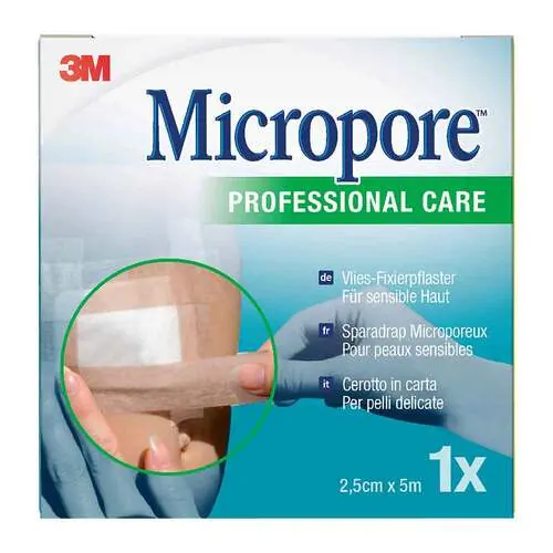 Micropore Vliespflaster 2,5cmx5m haut 1533NP-1S, 1 St