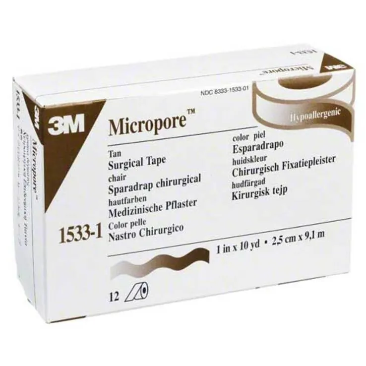 Micropore Vliespflaster 9,1 mx2,5 cm haut 1533 - 1, 12 St