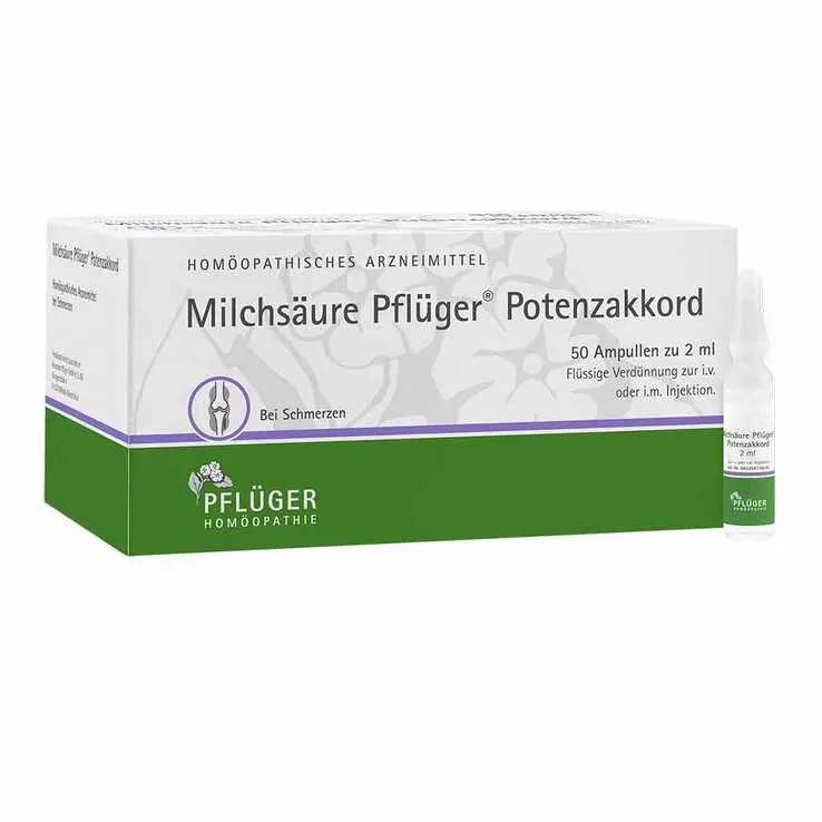 Milchsäure Pflüger Potenzakkord Injektionslösung Ampulle , 50 St