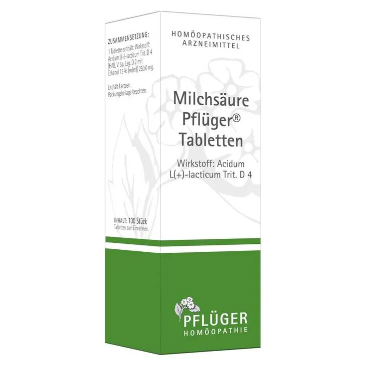 Milchsäure Pflüger Tabletten, 100 St
