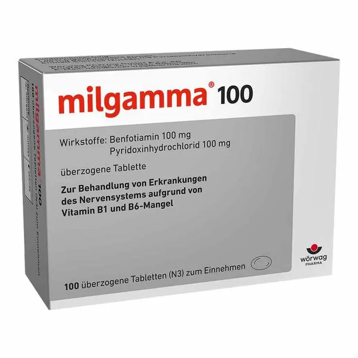 milgamma® 100 mg Vitamin B1 + Vitamin B6 Tabletten, 100 St