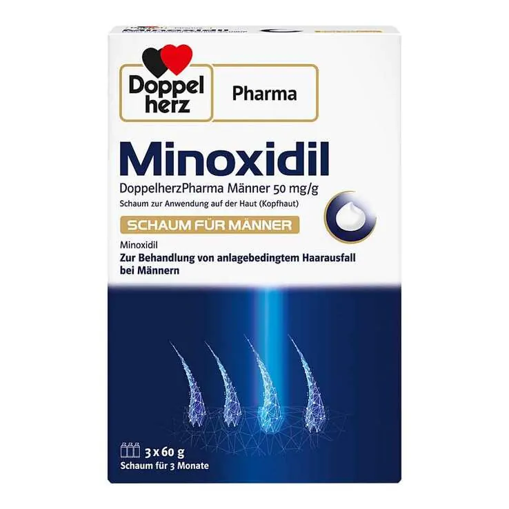 Minoxidil Doppelherzpharma Männer 50 mg / g Schaum, 3X60 g