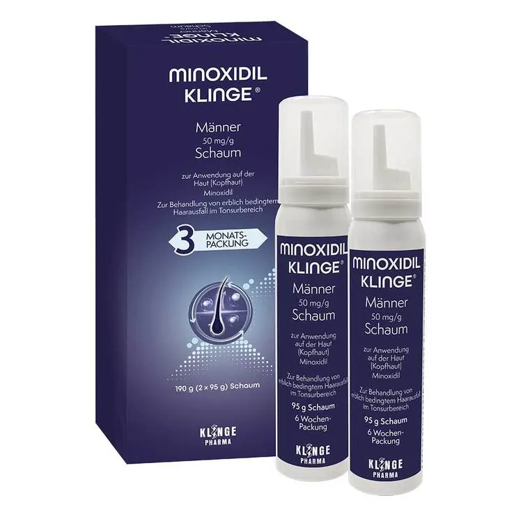 Minoxidil Klinge Männer 50 mg / g Schaum, 190 g