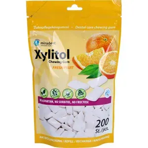 MIRADENTXylitolChewingGumfreshfruitRefill200Stück