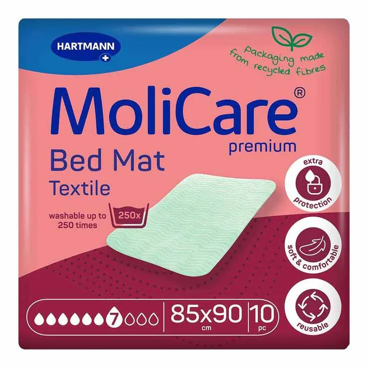 Molicare Premium Bed Mat Textile 7 Tropfen 85x90cm, 10 St