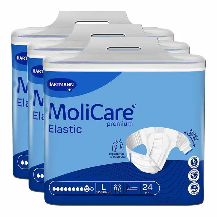 Molicare Premium Elastic Slip 9 Tropfen Größe L, 3X24 St