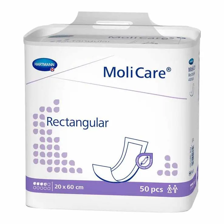 Molicare rectangular 4 Tropfen 20x60 cm, 50 St