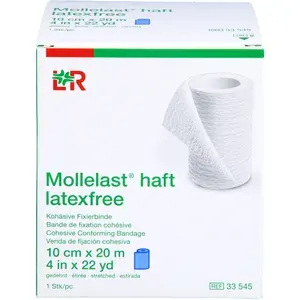 MOLLELASThaftBindenlatexfrei10cmx20mblau1St