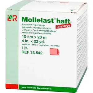 MOLLELASThaftBindenlatexfrei10cmx20mrot1St