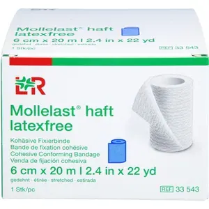 MOLLELASThaftBindenlatexfrei6cmx20mblau1St