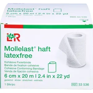 MOLLELASThaftBindenlatexfrei6cmx20mweiß1St