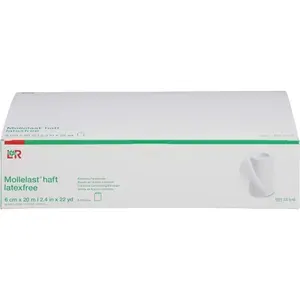 MOLLELASThaftBindenlatexfrei6cmx20mweiß6St
