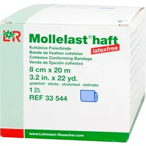 MOLLELASThaftBindenlatexfrei8cmx20mblau1St