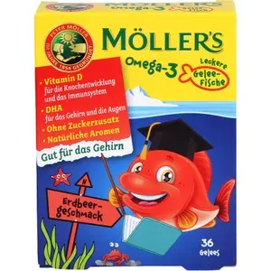 MÖLLER'SOmega-3GeleeFischErdbeereKautabletten36Stück