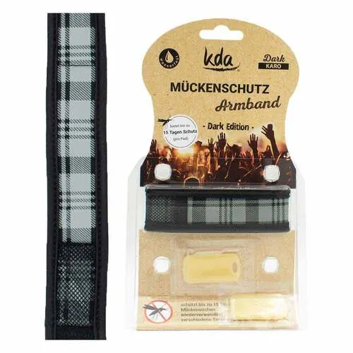 Mückenschutz Armband Karo grau, 1 St