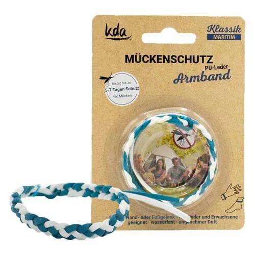 Mückenschutz Armband PU-Leder maritim Kda, 1 St